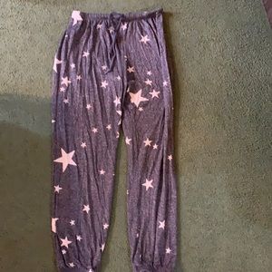 Victoria Secret Pink Navy & White Star Lounge Pants Medium